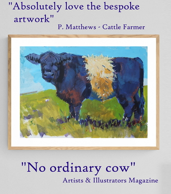Bespoke Cow Art For Sale - Christmas Gift Ideas 